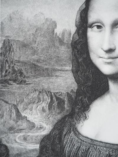 Léonard de Vinci - Mona Lisa, la Joconde - Gravure à l’eau-forte et au burin 2