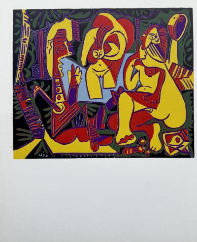 Pablo Picasso - Déjeuner sur l'herbe - Linogravure signée planche 2