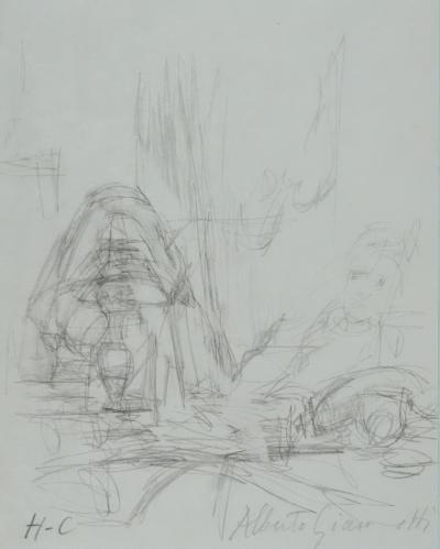 Alberto GIACOMETTI (d’après) : Le repos au salon - Lithographie signée 2