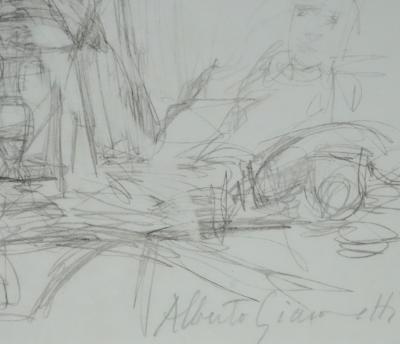 Alberto GIACOMETTI (d’après) : Le repos au salon - Lithographie signée 2