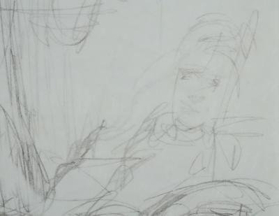 Alberto GIACOMETTI (d’après) : Le repos au salon - Lithographie signée 2