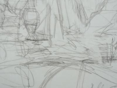 Alberto GIACOMETTI (d’après) : Le repos au salon - Lithographie signée 2