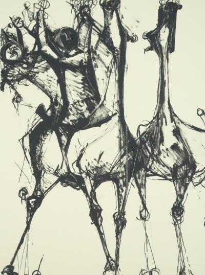 Marino MARINI : Les cavaliers, Lithographie 2
