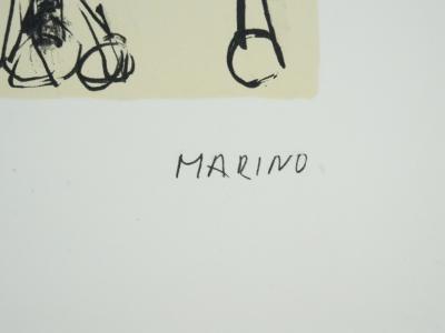 Marino MARINI : Les cavaliers, Lithographie 2