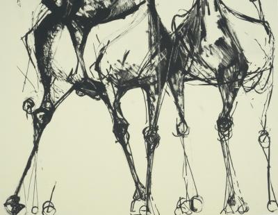 Marino MARINI : Les cavaliers, Lithographie 2
