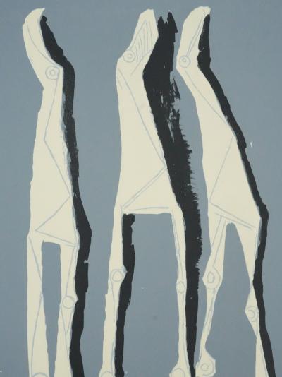 Marino MARINI : Les Trois Chevaux, Lithographie 2
