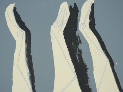 Marino MARINI : Les Trois Chevaux, Lithographie 2