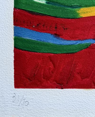 Bengt Lindstrom - Visage fauve - Gravure originale signée numérotée 2