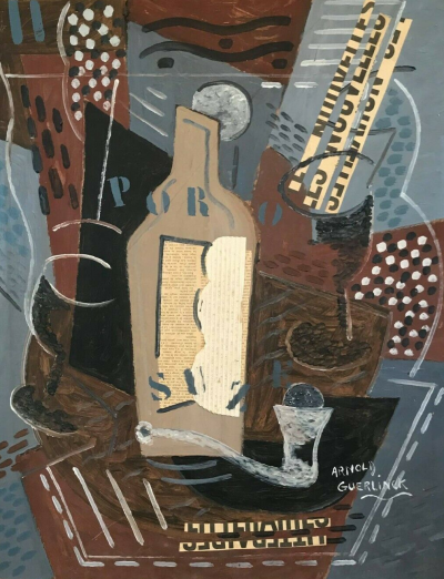 Arnold GUERLINCK - Composition cubiste, circa 1970 - Technique mixte sur toile 2