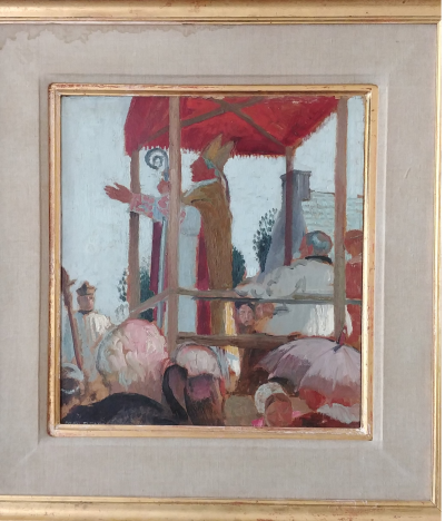 Maurice DENIS - Sermon de l’Evêque à Sainte Anne la Palud, circa 1930-1934 - Huile sur carton signée 2