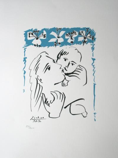 Pablo PICASSO (d’après) -  Mère et enfant - Lithographie 2