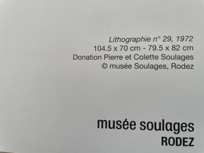 PIERRE SOULAGES (d’après) - AFFICHE D’APRÈS LA LITHOGRAPHIE N° 29 2