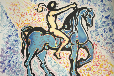 Salvador DALI -  Vittoria dell’uomo primitivo - Lithographie originale signée et numérotée au crayon