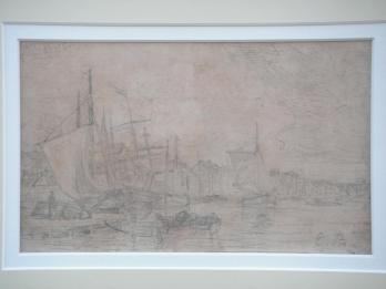 Eugène BOUDIN (1824-1898) - Port de Trouville, Dessin original 2