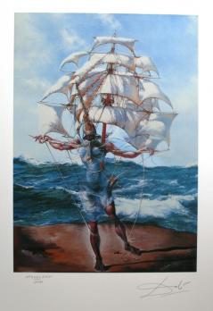 Salvador DALI (1904-1989) - Le navire, 1988, Lithographie originale 2