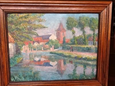 Yvonne SERRUYS 1874-1953 Menin 5 heures le soir, Menin juillet 6 heures matin Paire de tableaux 2