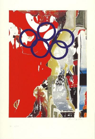 Mimmo ROTELLA - Jeux Olympiques Barcelone, 1992 -Grande  sérigraphie originale signée au crayon 2