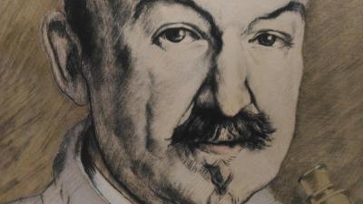 Portrait de Victor Morax, gravure signée dans la planche 2