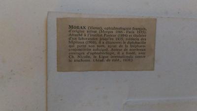 Portrait de Victor Morax, gravure signée dans la planche 2
