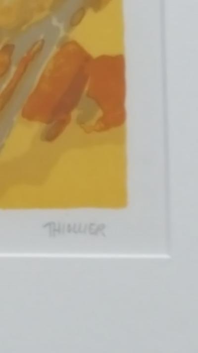 Eliane Thiollier, Paysage de Camargue, Lithographie signée et numérotée 2