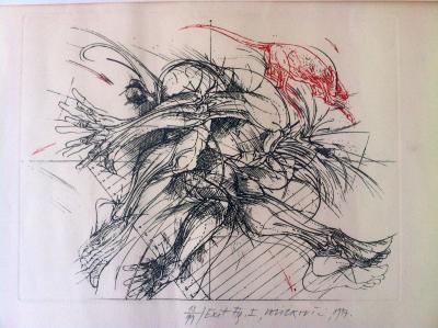 Lithographie Vladimir Velickovic Exit 1977 2
