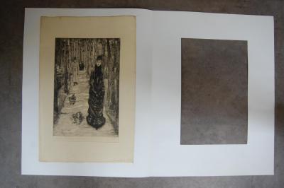 James Tissot - La mystérieuse, Gravure originale, eau-forte 2