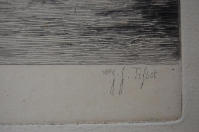 James Tissot - La mystérieuse, Gravure originale, eau-forte 2