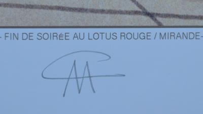 Claude MIRANDE - Fin de soirée au Lotus rouge - Sérigraphie signée 2