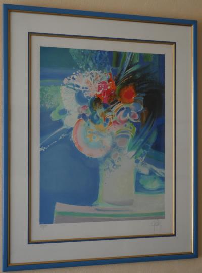 Daniel GELIS - Bouquet frais - Lithographie signée au crayon 2