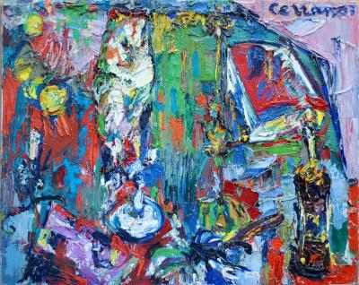 Jacqueline CERRANO - Composition abstraite - Huile sur toile 2