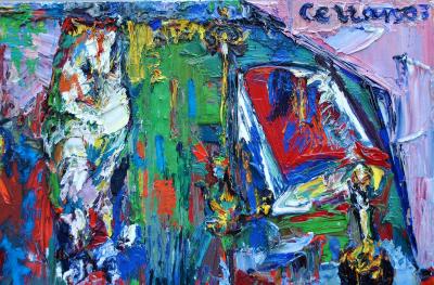 Jacqueline CERRANO - Composition abstraite - Huile sur toile 2