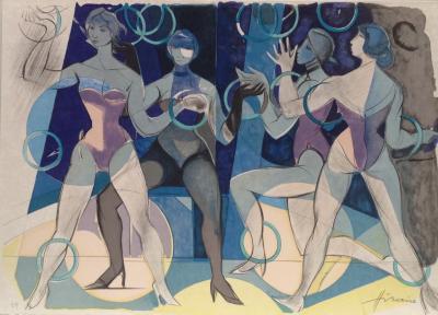 Camille HILAIRE  - Les Jongleuses - Lithographie 2