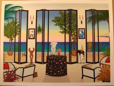 Fanch LEDAN - Interior Dalinien - Sérigraphie signée au crayon 2