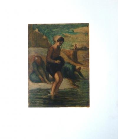 Honoré DAUMIER (d’après) - Au bord de l’eau - Lithographie 2