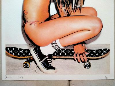 Death NYC - Nude model skate LV, 2017 - Sérigraphie signée 2