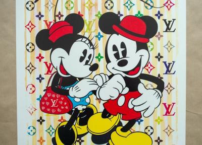 Kobalt - Mickey & Minnie in Paris (Louis Vuitton) - Giclée signée 2