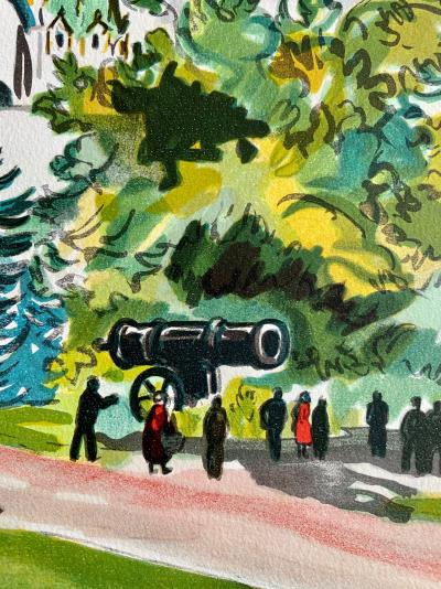 Yves BRAYER - En Russie Moscou - Les jardins du Kremlin - Lithographie signée au crayon 2