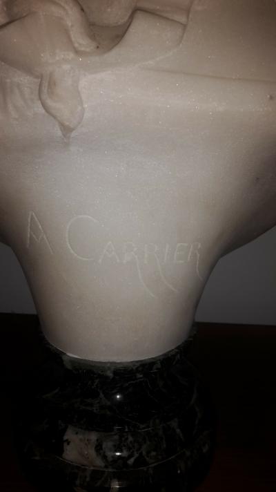 Albert-Ernest DE CARRIER BELLEUSE - Bust of a young woman - Sculpture 2