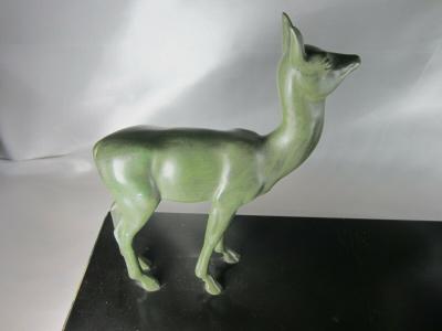 Demeter CHIPARUS - Biche et faon, circa 1930  - Sculpture en régule 2