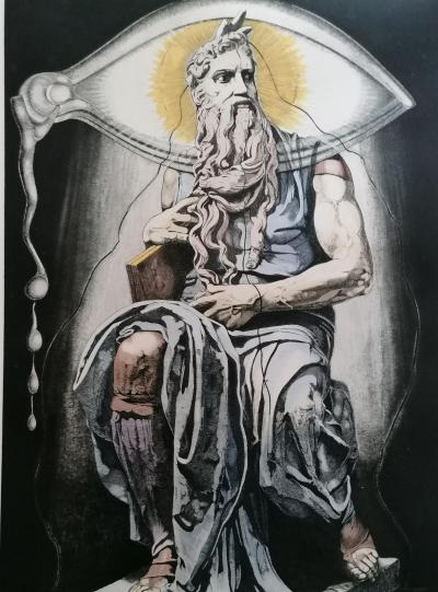 Salvador Dali (1904-1989)                   Titre :  Moïse                  Eau 2