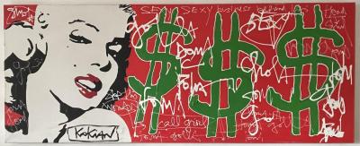 Kokian - Marilyn Dollars - Acrylique sur toile 2