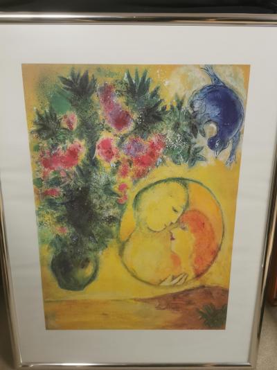Marc Chagall (d’après) - Le baiser - Granolithographie 2
