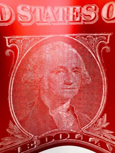 Karl LAGASSE - 1 Dollar Red - Sculpture en aluminium 2