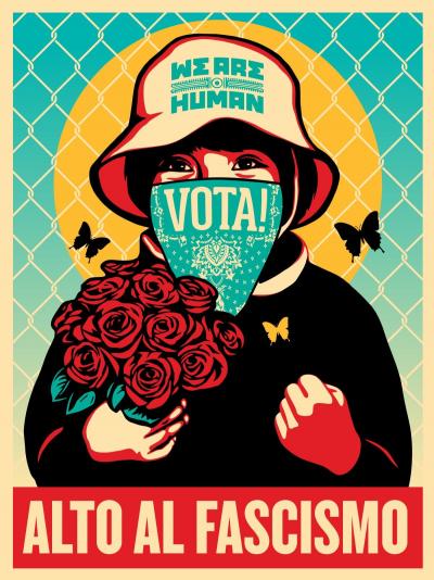 OBEY, Ernesto YERENA - Vota! Alto Al Fascismo - Lithographie 2