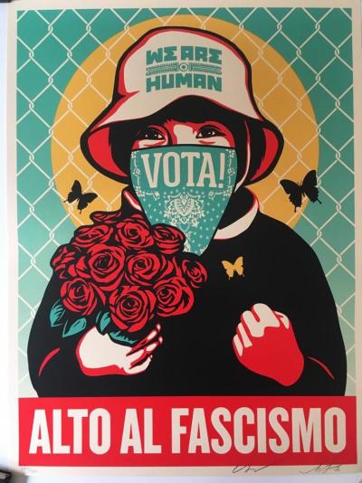 OBEY, Ernesto YERENA - Vota! Alto Al Fascismo - Lithographie 2