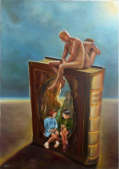 Adina Lohmuller (Lupan) ’Fight for your love’ - Original oil on canvas 2