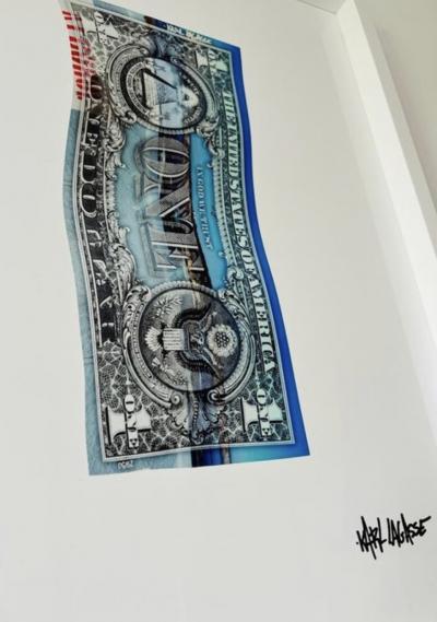 Karl Lagasse (1981) - One Dollar KL04 - Tableau, Impression sur Plexiglas 2