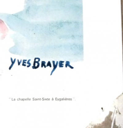 Yves BRAYER - La Chapelle Saint-Sixte à Eygalières - Lithographie 2
