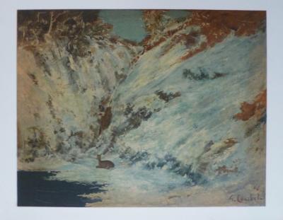 Gustave COURBET (d’après) - Paysage enneigé - Lithographie 2