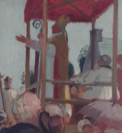 Maurice DENIS - Sermon de l’Evêque à Sainte Anne la Palud, circa 1930-1934 - Huile sur carton signée 2